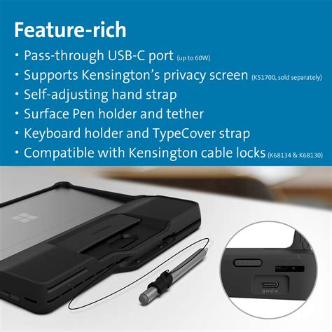 Kensington Blackbelt Rugged Case with Integrated Smart Card 